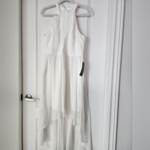 BNWT Ever New Petite White Chiffon Dress Size 10 US